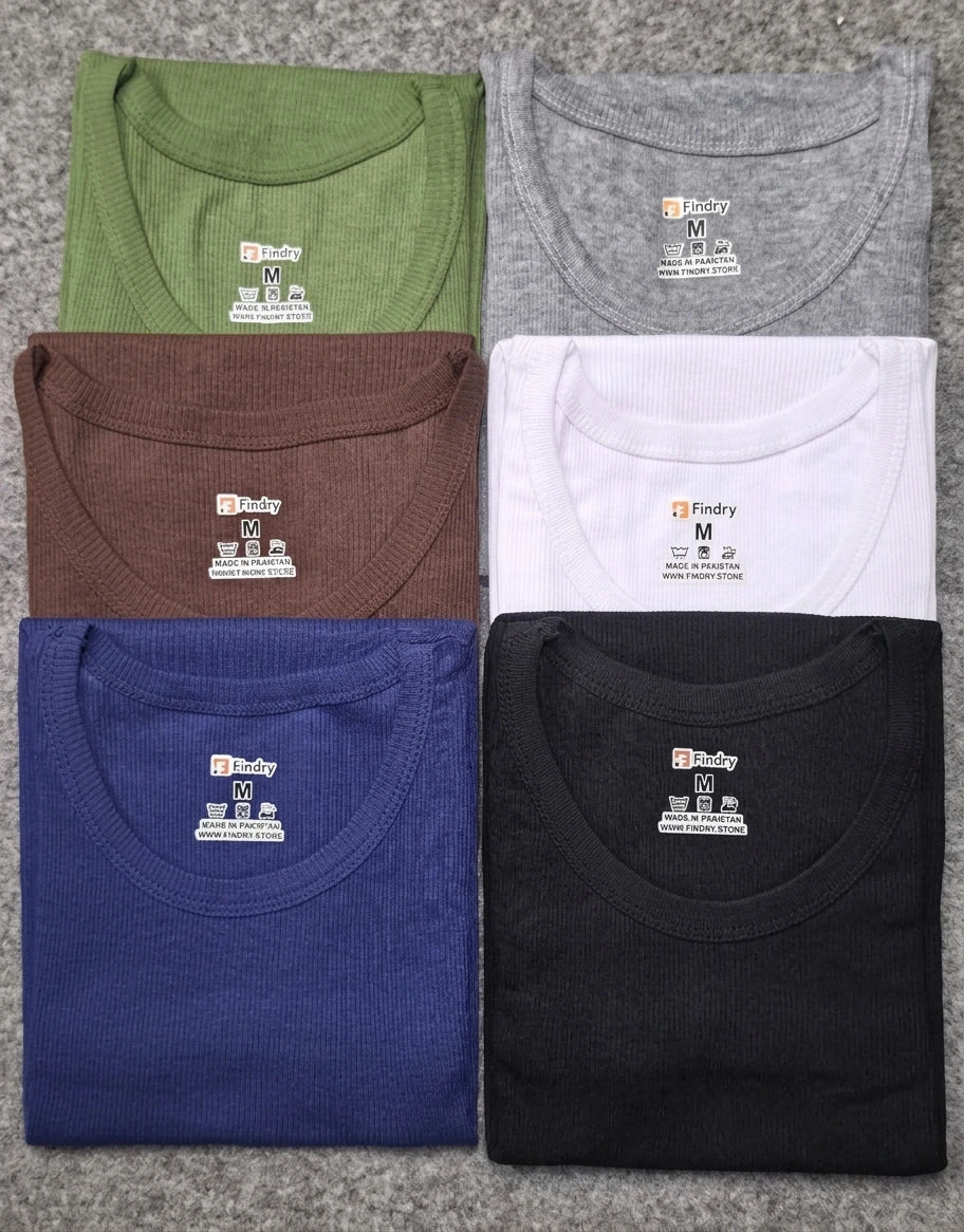 Pack of six Ribbed tank tops (Free delivery)