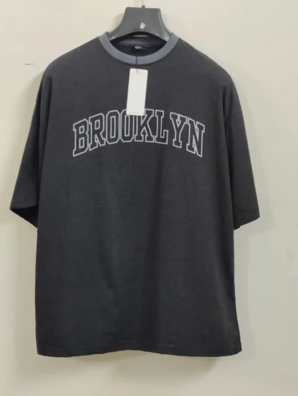 Brooklyn Graphic Drop Shoulder T-Shirt  Casual Streetwear Tee for Men
