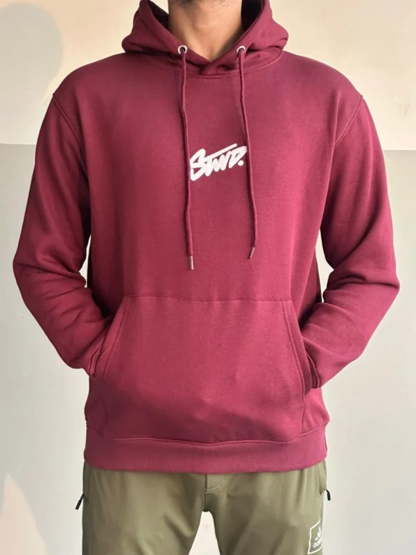 Men’s premium fleece hoodie with puff printed logo STWD