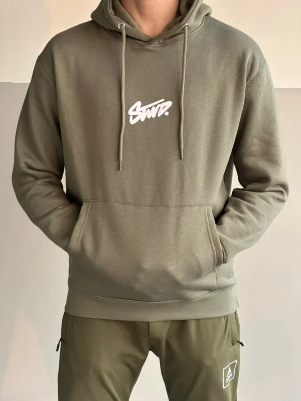 Men’s premium fleece hoodie with puff printed logo