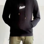 Men’s premium fleece hoodie with puff printed logo STWD